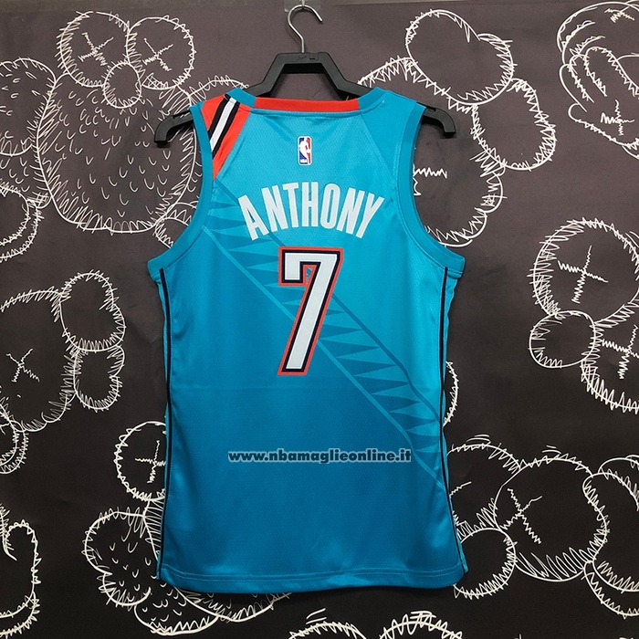 Maglia Oklahoma City Thunder Carmelo Anthony #7 Citta 2018-19 Blu